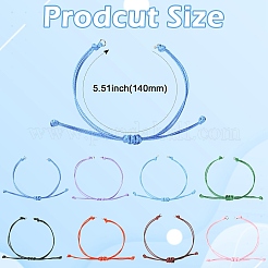 40Pcs 8 Colors Waxed Polyester Cord Bracelets Making&nbsp;AJEW-CJ00017
