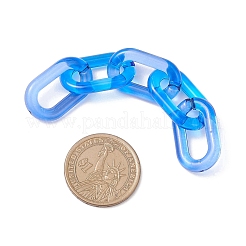 10Pcs 10 Colors Transparent Acrylic Oval Twisted Chain Links&nbsp;AJEW-JB01368