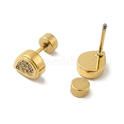 304 Stainless Steel with Rhinestone Stud Earrings for Women&nbsp;EJEW-G364-08G