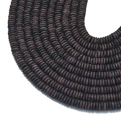 フロスト加工の天然ガーネットビーズ連売り  ロンデル  6x2mm  穴：0.7mm  約150~160個/連  14.57~14.96''（37~38センチメートル）&nbsp;G-K389-C18-01