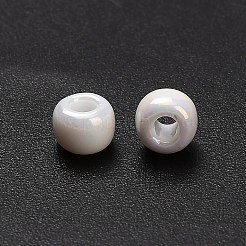 トーホー 3/0ラウンドビーズ  日本製シードビーズ  (401) 不透明アブホワイト  5.5mm  穴：1.9mm  約300個/50g&nbsp;SEED-XTR03-0401