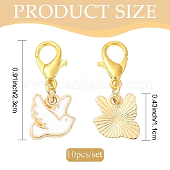 10Pcs Alloy Enamel Pendant Decorations&nbsp;HJEW-YW00355