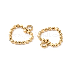 Ion Plating(IP) 304 Stainless Steel Charms&nbsp;STAS-Q215-02G