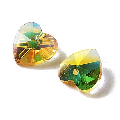 Electroplate Glass Charms&nbsp;GGLA-Z002-02I