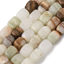 Natural Green Banded Calcite(Afghan Jade) Beads Strands&nbsp;G-D098-D16