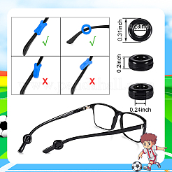 クリエイティブイミテーションレザーメガネケース  鉄製のミニキーホルダー付きメガネドライバーキットとシリコン＆プラスチックのメガネ用イヤーグリップ  ミックスカラー  14~160x6~62x3.5~39mm&nbsp;AJEW-FH0003-58A