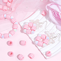120Pcs Stripe Resin European Beads&nbsp;RESI-SP0001-58