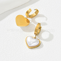 Heart Stainless Steel Hoop Earrings&nbsp;TM6555