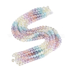 Electroplate Imitation Jade & Opaque & Transparent Glass Beads Strands&nbsp;EGLA-Q135-8MM-A02
