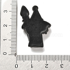 ハロウィーン 不透明樹脂 デコデン カボション  魔女  ブラック  28.5x20x7.5mm&nbsp;LS-RESI-S393-01S