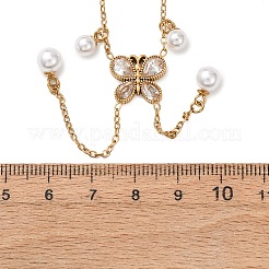 304 Stainless Steel Crystal Rhinestone Butterfly Pendant Necklaces for Women&nbsp;NJEW-P357-01G