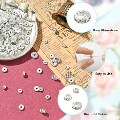 Brass Rhinestone Spacer Beads&nbsp;RB-PA0001-01
