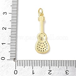 Brass Micro Pave Clear Cubic Zirconia Pendants&nbsp;KK-D289-01G-07