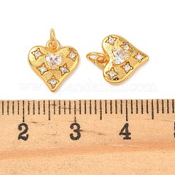 Brass Micro Pave Cubic Zirconia Charms&nbsp;KK-K364-47G