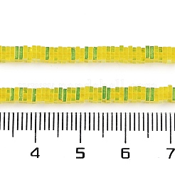 電気メッキガラスビーズセット  ヒシビーズ  正方形  きいろ  3x3x1mm  穴：0.9mm  約210個/連  14.96~16.54''（38~42センチメートル）&nbsp;GLAA-B023-01A-13