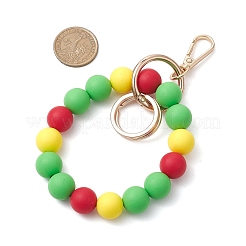Silicone Beaded Bracelet Keychain Handmade DIY Pendant&nbsp;KEYC-JKC00853