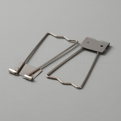 アイアンフォトフレームのサポート  プラチナ  87x40x4.5mm  穴：3mm&nbsp;IFIN-WH0052-67P