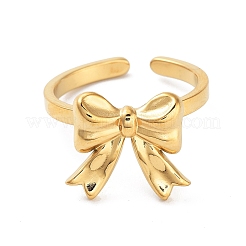 304 Stainless Steel Open Cuff Rings for Women&nbsp;RJEW-Z044-02G-01