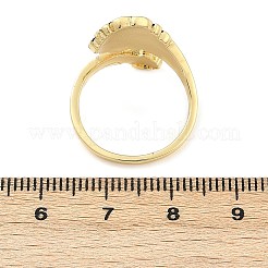 女性用真鍮カフリング  ハート柄  レジンとエナメルで  ゴールドカラー  1.5~17mm  usサイズ6 1/4(16.7mm)&nbsp;RJEW-D318-02G
