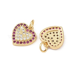 Brass Micro Pave Cubic Zirconia Pendants&nbsp;KK-F919-30A-G