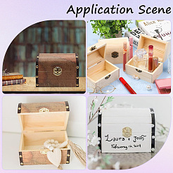 1Pc Unfinished Wooden Storage Box&nbsp;WOCR-SP0001-02