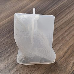 フクロウDIYシリコンモールド  ローソク足作り用  UVレジン用  エポキシ樹脂金型製作  ホワイト  81x63x50mm  内径：55x29mm&nbsp;DIY-A059-07