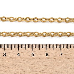 304ステンレススチールボストンリンクチェーンネックレス  18KGP本金メッキ  16~16-1/8インチ（40.8~41cm）&nbsp;BJEW-B072-05G