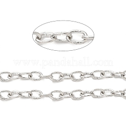 変色しにくい304ステンレススチールアズキチェーン  溶接されていない  スプールで  ステンレス鋼色  5x3.5x0.8mm&nbsp;STAS-C079-21B-P