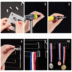 Acrylic Medal Hanger Holder Display Wall Rack&nbsp;HJEW-WH0047-01