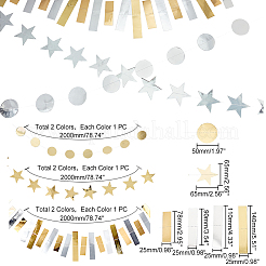 5Pcs 5 Style Paper Garlands&nbsp;AJEW-PH0004-58