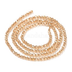 Transparent Electroplate Glass Beads Strands&nbsp;LS-GLAA-H021-01A-PL01