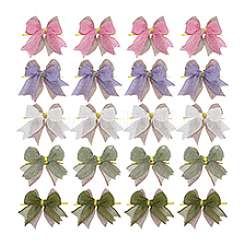 20Pcs Burlap Ribbon Bowknot Germent Accessories&nbsp;HJEW-PH02126