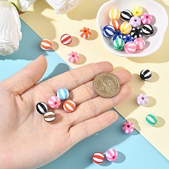 30Pcs Strip Opaque Acrylic Beads&nbsp;SACR-YW0002-01