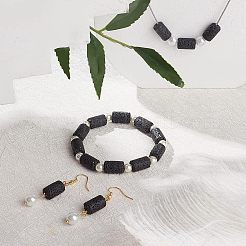 2 Strands Natural Lava Rock Beads Strands&nbsp;G-NB0002-19