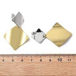 Brass Dangle Stud Earrings&nbsp;EJEW-S262-01GP