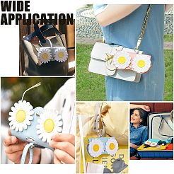 ポータブルPUイミテーションレザーメガネバッグ3個  アルミスプリングゲートリング＆スナップボタン付き  眼鏡用  サングラスプロテクター  目の形  3本のスエード研磨布付き  ミックスカラー  メガネケース：125x159x13mm  研磨布：95x75x2mm&nbsp;AJEW-NB0003-35