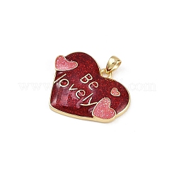 Brass Enamel Pendants&nbsp;KK-D424-31A-G