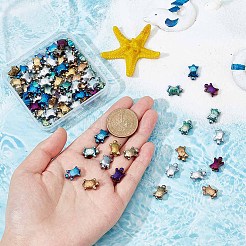 80pcs 8 colors Electroplate Non-magnetic Synthetic Hematite Beads Strands&nbsp;G-AR0005-13
