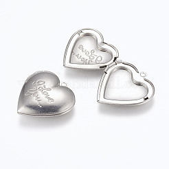 Tarnish Resistant 316 Stainless Steel Locket Pendants&nbsp;X-STAS-G146-17P