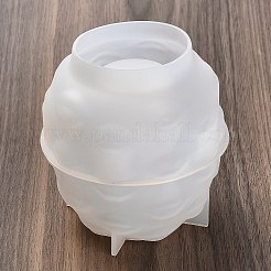 シリコンモールド  花瓶箱型  ジェッソ樹脂鋳造金型  ホワイト  リップ  98x101mm  内径：62.5mm&nbsp;DIY-K073-21B