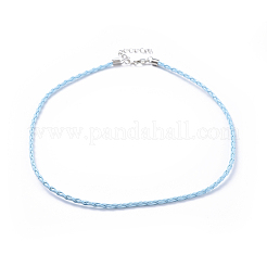Trendy Braided Imitation Leather Necklace Making&nbsp;NJEW-S105-010