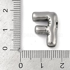 変色防止304ステンレススチールペンダント  文字F  17.5x12.5x5mm  穴：2mm&nbsp;STAS-K256-25F-P