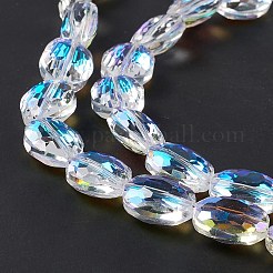 Faceted Glass Beads Strands&nbsp;EGLA-E030-01F