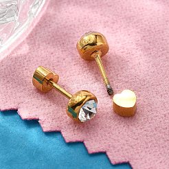 Ion Plating(IP) 304 Stainless Steel Stud Earrings&nbsp;EJEW-A118-14G-02