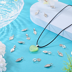 150Pcs 3 Styles Tibetan Style Alloy Glun-on Flat Pad Bails for Pendants Making&nbsp;TIBEP-TA0001-48
