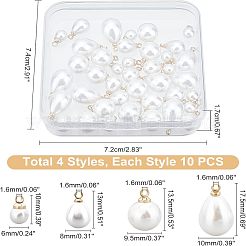 40Pcs 2 Style ABS Plastic Imitation Pearl Pendants&nbsp;KY-CA0001-20