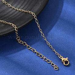 2MM Women's 304 Stainless Steel Twisted Chain Necklaces&nbsp;NJEW-A067-02G