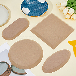 4個 4スタイル MDF 木製陶器ツール  粘土用の陶板成形型  手づくり用のセラミックモールド  混合形状  ミックスカラー  17.2~20x9.5~20x1.5~1.6cm  1個/スタイル&nbsp;DIY-OC0014-66