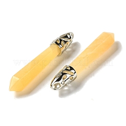 Natural Yellow Jade Pointed Big Pendants&nbsp;G-Z055-01P-19