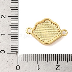 Rack Plating Brass Micro Pave Clear Cubic Zirconia Diamond Links&nbsp;KK-K385-108G